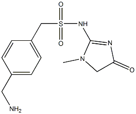 1-[4-(aminomethyl)phenyl]-N-(1-methyl-4-oxo-4,5-dihydro-1H-imidazol-2-yl)methanesulfonamide 结构式