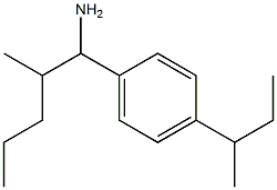 1-[4-(butan-2-yl)phenyl]-2-methylpentan-1-amine,,结构式