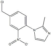 1-[4-(chloromethyl)-2-nitrophenyl]-2-methyl-1H-imidazole,,结构式