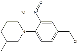 1-[4-(chloromethyl)-2-nitrophenyl]-3-methylpiperidine,,结构式