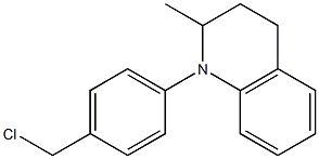 1-[4-(chloromethyl)phenyl]-2-methyl-1,2,3,4-tetrahydroquinoline Struktur