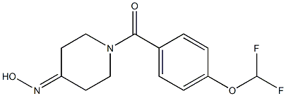 1-[4-(difluoromethoxy)benzoyl]piperidin-4-one oxime Structure