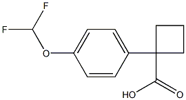 1-[4-(difluoromethoxy)phenyl]cyclobutane-1-carboxylic acid Struktur