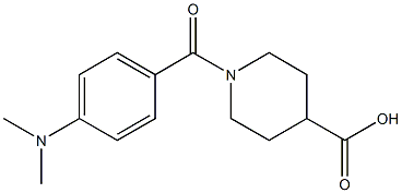 1-[4-(dimethylamino)benzoyl]piperidine-4-carboxylic acid,,结构式