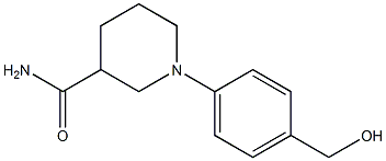 1-[4-(hydroxymethyl)phenyl]piperidine-3-carboxamide 结构式