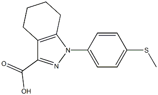 1-[4-(methylsulfanyl)phenyl]-4,5,6,7-tetrahydro-1H-indazole-3-carboxylic acid 化学構造式