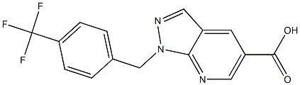 1-[4-(trifluoromethyl)benzyl]-1H-pyrazolo[3,4-b]pyridine-5-carboxylic acid|