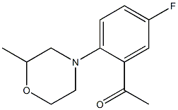 1-[5-fluoro-2-(2-methylmorpholin-4-yl)phenyl]ethan-1-one,,结构式