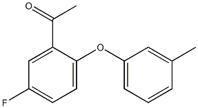 1-[5-fluoro-2-(3-methylphenoxy)phenyl]ethan-1-one 化学構造式