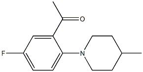 1-[5-fluoro-2-(4-methylpiperidin-1-yl)phenyl]ethan-1-one Struktur