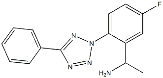1-[5-fluoro-2-(5-phenyl-2H-1,2,3,4-tetrazol-2-yl)phenyl]ethan-1-amine Struktur