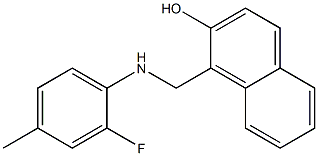 1-{[(2-fluoro-4-methylphenyl)amino]methyl}naphthalen-2-ol Structure