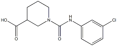 1-{[(3-chlorophenyl)amino]carbonyl}piperidine-3-carboxylic acid,,结构式