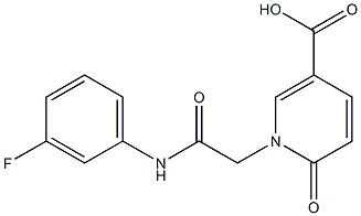 1-{[(3-fluorophenyl)carbamoyl]methyl}-6-oxo-1,6-dihydropyridine-3-carboxylic acid,,结构式