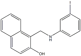 1-{[(3-iodophenyl)amino]methyl}naphthalen-2-ol Structure