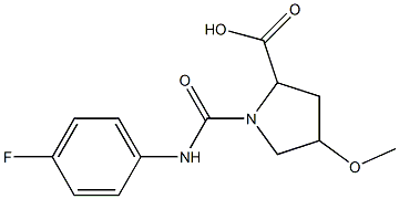 1-{[(4-fluorophenyl)amino]carbonyl}-4-methoxypyrrolidine-2-carboxylic acid 结构式