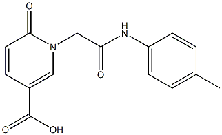 1-{[(4-methylphenyl)carbamoyl]methyl}-6-oxo-1,6-dihydropyridine-3-carboxylic acid Structure
