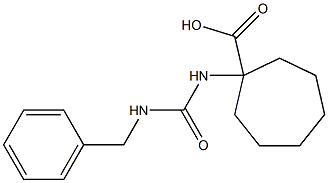 1-{[(benzylamino)carbonyl]amino}cycloheptanecarboxylic acid Struktur