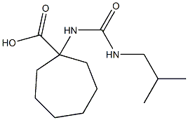 1-{[(isobutylamino)carbonyl]amino}cycloheptanecarboxylic acid Structure