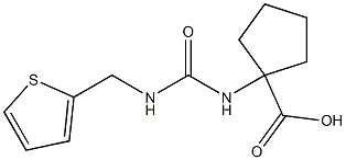 1-{[(thiophen-2-ylmethyl)carbamoyl]amino}cyclopentane-1-carboxylic acid,,结构式