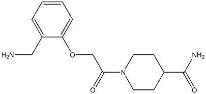 1-{[2-(aminomethyl)phenoxy]acetyl}piperidine-4-carboxamide Structure