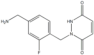 1-{[4-(aminomethyl)-2-fluorophenyl]methyl}-1,2,3,6-tetrahydropyridazine-3,6-dione,,结构式