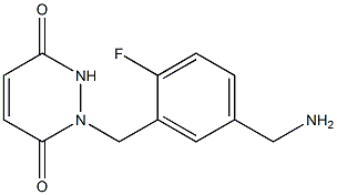 1-{[5-(aminomethyl)-2-fluorophenyl]methyl}-1,2,3,6-tetrahydropyridazine-3,6-dione 结构式