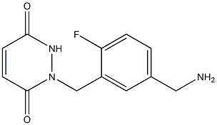 1-{[5-(aminomethyl)-2-fluorophenyl]methyl}-1,2,3,6-tetrahydropyridazine-3,6-dione 化学構造式