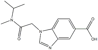 1-{[methyl(propan-2-yl)carbamoyl]methyl}-1H-1,3-benzodiazole-5-carboxylic acid,,结构式