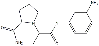 1-{1-[(3-aminophenyl)carbamoyl]ethyl}pyrrolidine-2-carboxamide,,结构式