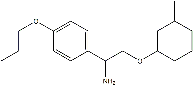 1-{1-amino-2-[(3-methylcyclohexyl)oxy]ethyl}-4-propoxybenzene Structure