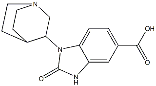 1-{1-azabicyclo[2.2.2]octan-3-yl}-2-oxo-2,3-dihydro-1H-1,3-benzodiazole-5-carboxylic acid,,结构式