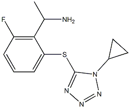 1-{2-[(1-cyclopropyl-1H-1,2,3,4-tetrazol-5-yl)sulfanyl]-6-fluorophenyl}ethan-1-amine Struktur