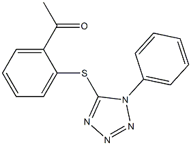 1-{2-[(1-phenyl-1H-1,2,3,4-tetrazol-5-yl)sulfanyl]phenyl}ethan-1-one,,结构式