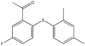 1-{2-[(2,4-dimethylphenyl)sulfanyl]-5-fluorophenyl}ethan-1-one|