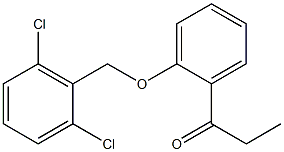 1-{2-[(2,6-dichlorophenyl)methoxy]phenyl}propan-1-one,,结构式