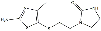 1-{2-[(2-amino-4-methyl-1,3-thiazol-5-yl)sulfanyl]ethyl}imidazolidin-2-one