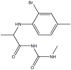 1-{2-[(2-bromo-4-methylphenyl)amino]propanoyl}-3-methylurea|