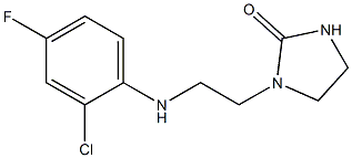 1-{2-[(2-chloro-4-fluorophenyl)amino]ethyl}imidazolidin-2-one Structure
