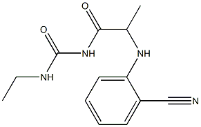 1-{2-[(2-cyanophenyl)amino]propanoyl}-3-ethylurea Structure