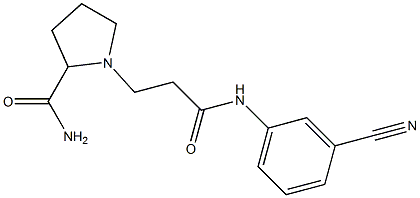 1-{2-[(3-cyanophenyl)carbamoyl]ethyl}pyrrolidine-2-carboxamide Struktur