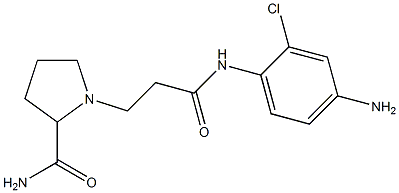 1-{2-[(4-amino-2-chlorophenyl)carbamoyl]ethyl}pyrrolidine-2-carboxamide Structure