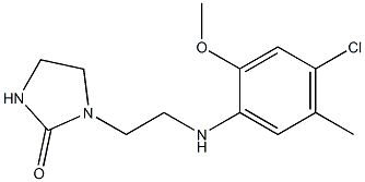 1-{2-[(4-chloro-2-methoxy-5-methylphenyl)amino]ethyl}imidazolidin-2-one,,结构式