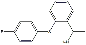 1-{2-[(4-fluorophenyl)sulfanyl]phenyl}ethan-1-amine 化学構造式