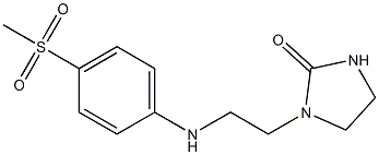 1-{2-[(4-methanesulfonylphenyl)amino]ethyl}imidazolidin-2-one Struktur