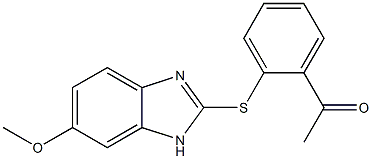 1-{2-[(6-methoxy-1H-1,3-benzodiazol-2-yl)sulfanyl]phenyl}ethan-1-one,,结构式