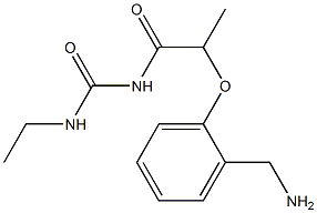 1-{2-[2-(aminomethyl)phenoxy]propanoyl}-3-ethylurea 化学構造式