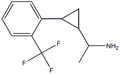 1-{2-[2-(trifluoromethyl)phenyl]cyclopropyl}ethan-1-amine 化学構造式