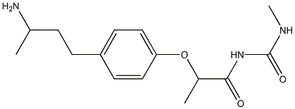 1-{2-[4-(3-aminobutyl)phenoxy]propanoyl}-3-methylurea Structure