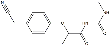 1-{2-[4-(cyanomethyl)phenoxy]propanoyl}-3-methylurea 结构式